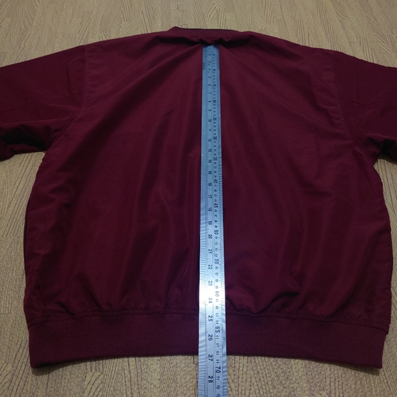 Vintage 90s Windbreaker Sweatshirt Men's Large Red Long Sleeve Rotary Club - Picture 11 of 14